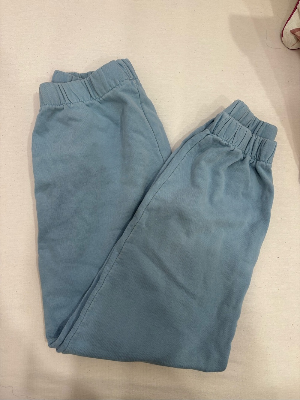 Brandy Melville Dusty Blue Elastic-Waist Joggers